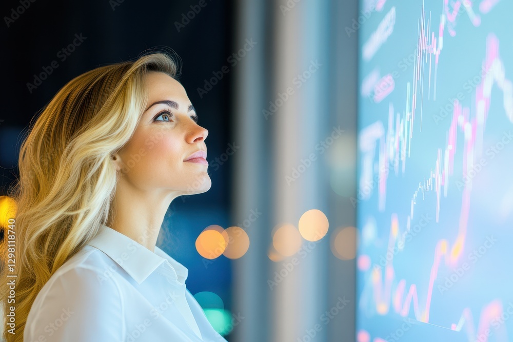 Professional Woman Assessing Market Trends Professional Woman Assessing Market Trends
