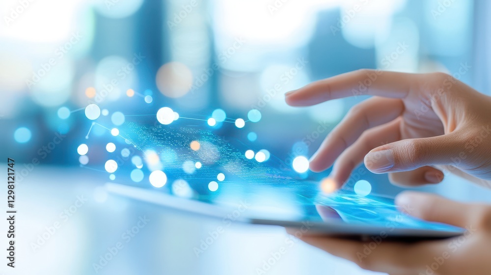 Interactive Touchscreen Data Manipulation Scene Interactive Touchscreen Data Manipulation Scene