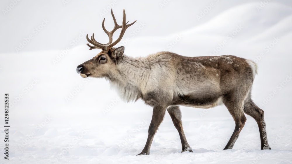 Reindeer in Winter Landscape Reindeer in Winter Landscape