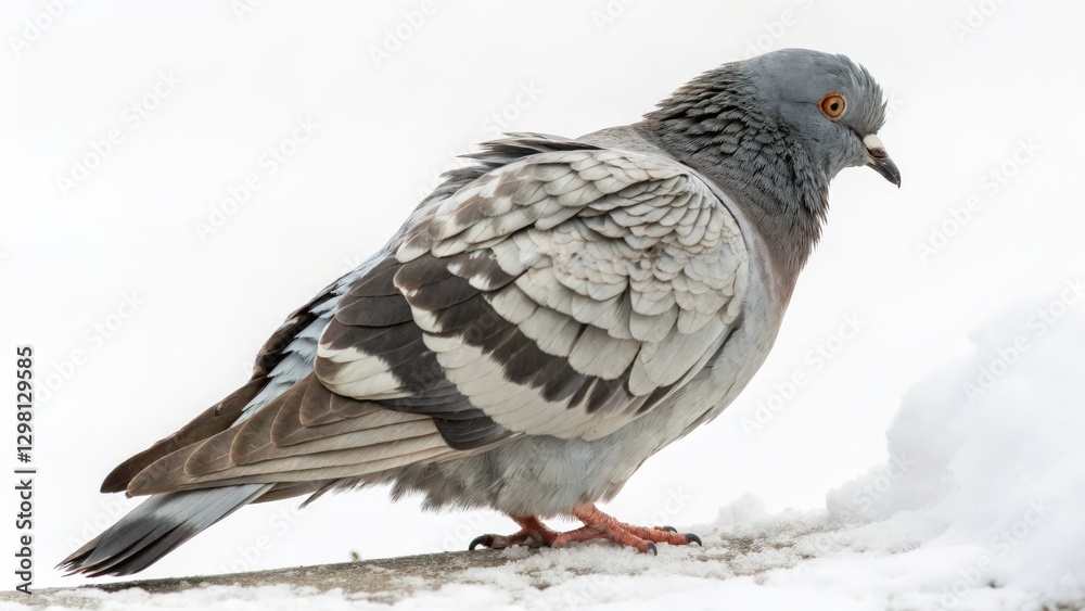 Obraz premium Rock Dove in Winter Setting