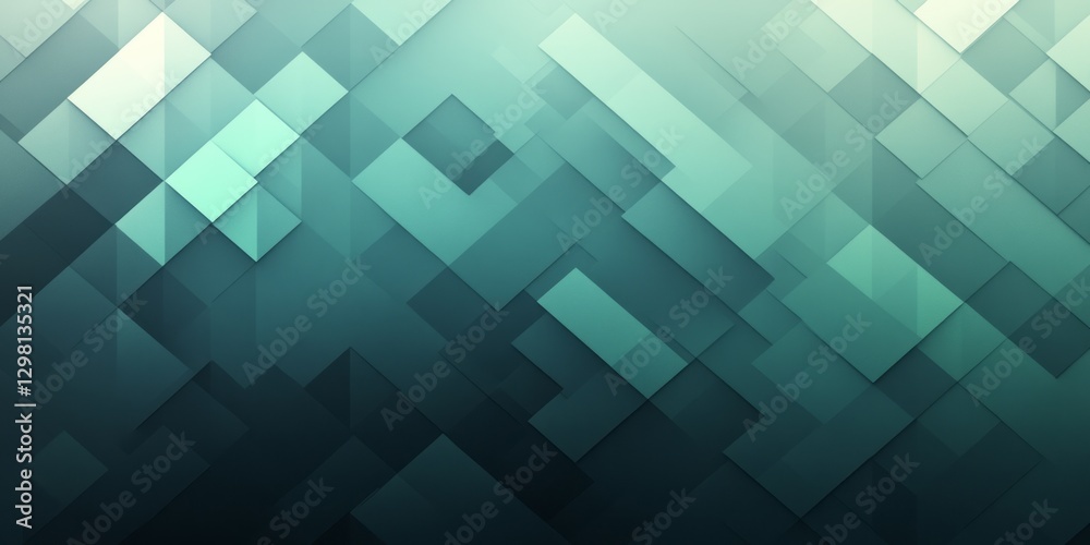 Abstract teal background displays intersecting geometric shapes and gradient Abstract teal background displays intersecting geometric shapes and gradient