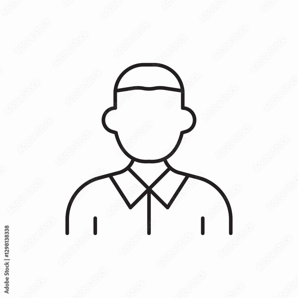 person man avatar icon vector sign person man avatar icon vector sign