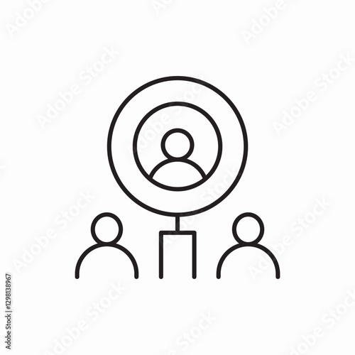 look for an employee icon vector sign