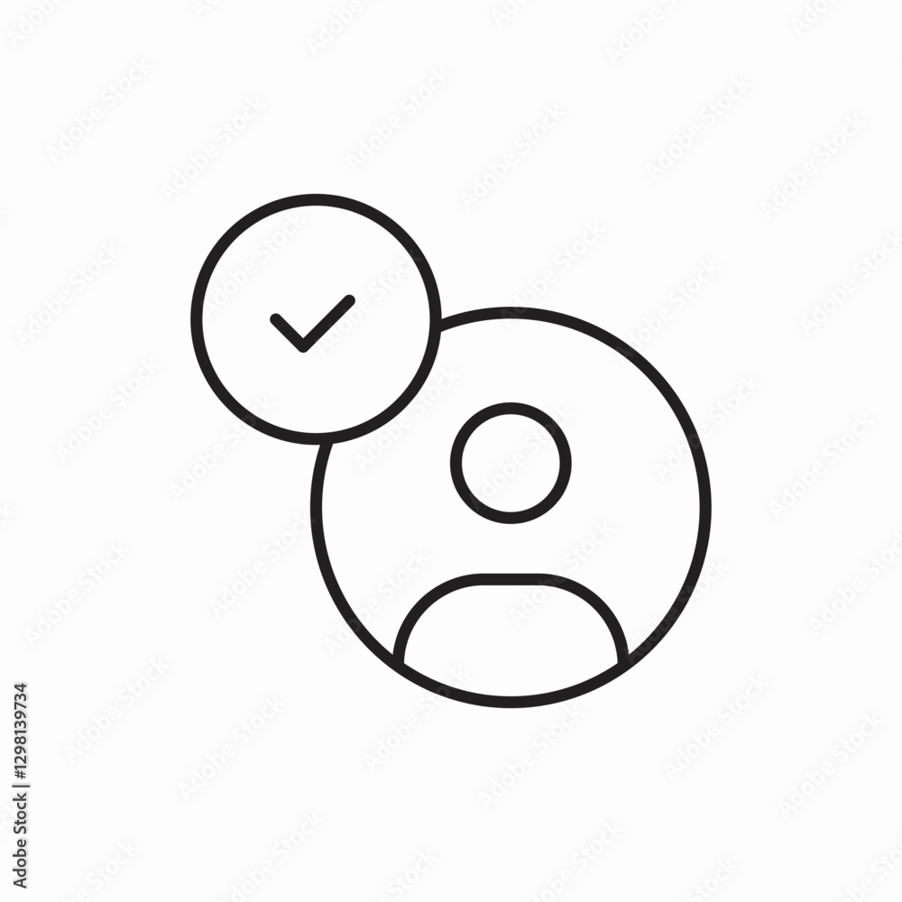 user verified icon vector sign user verified icon vector sign