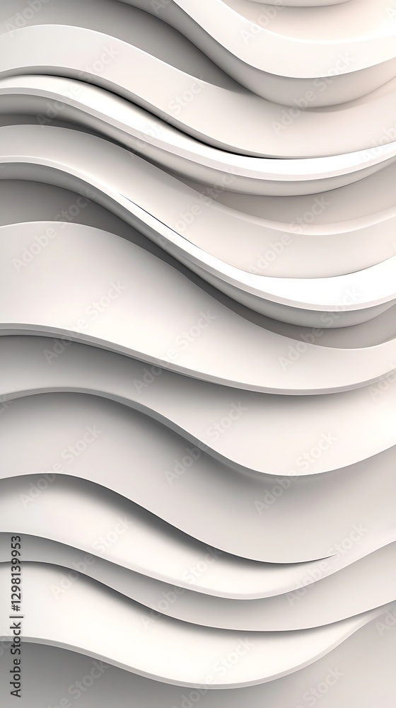 Obraz premium light gray silver background soft wave texture