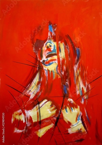 Canvas Print Hand painted oil painting figurative painting
