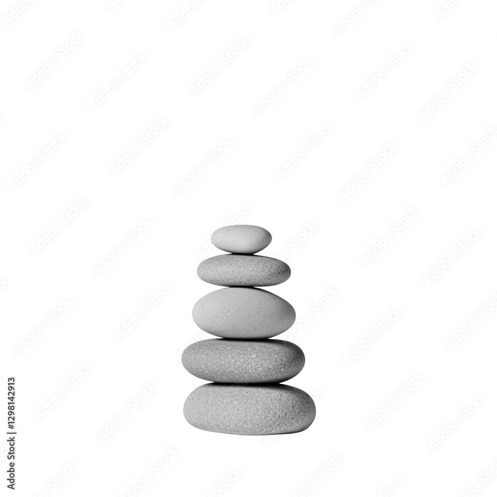 A small collection of smooth, rounded pebble stones stacked in balance, symbolizing harmony and simplicity on a transparent background, PNG A small collection of smooth, rounded pebble stones stacked in balance, symbolizing harmony and simplicity on a transparent background, PNG