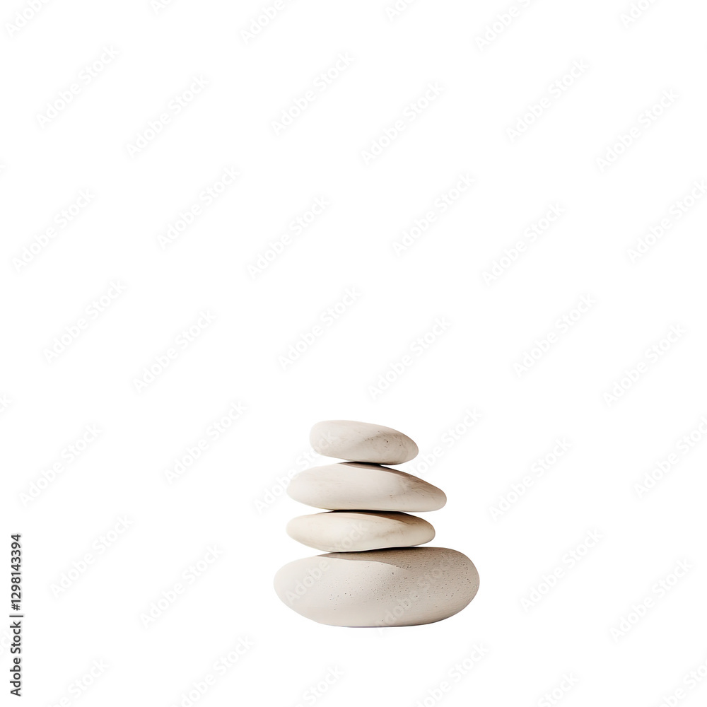 A small collection of smooth, rounded pebble stones stacked in balance, symbolizing harmony and simplicity on a transparent background, PNG A small collection of smooth, rounded pebble stones stacked in balance, symbolizing harmony and simplicity on a transparent background, PNG