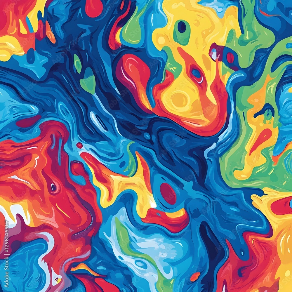 Vibrant Fluid Abstract Digital Art with Flowing Colorful Patterns Vibrant Fluid Abstract Digital Art with Flowing Colorful Patterns