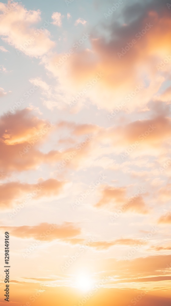 Fototapeta premium golden hour sky background warm soft tones