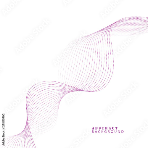 abstract white background with purple waves