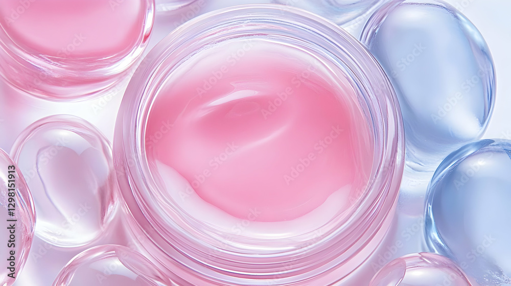 Pink Cream Jar Abstract Background Illustration Pink Cream Jar Abstract Background Illustration
