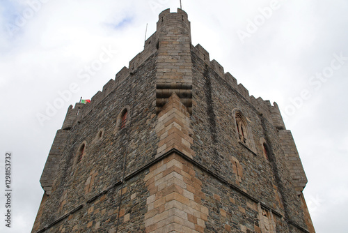medieval castle in bragança in portugal 
