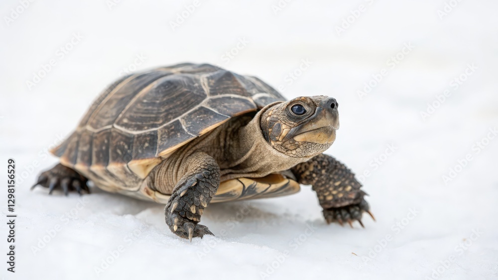 Obraz premium Tortoise on White Background