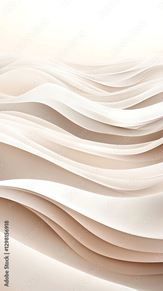 Obraz premium soft waves neutral tones light effects abstract background