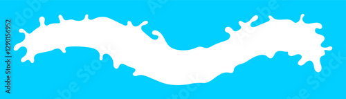 milk splash flowing, milky splashing, milk simple shape, milk waves, milk splashes for advertising dairy products