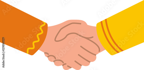 Handshake Gesture Illustration for Deal Agreement
