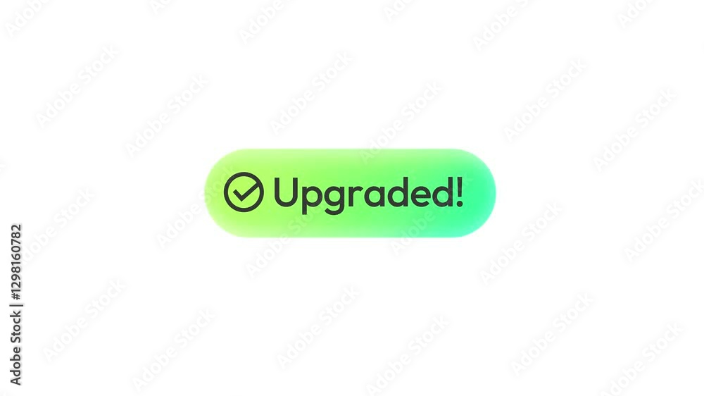 Upgrade account with upgraded message by clicking the button, 4k infographics animation Upgrade account with upgraded message by clicking the button, 4k infographics animation