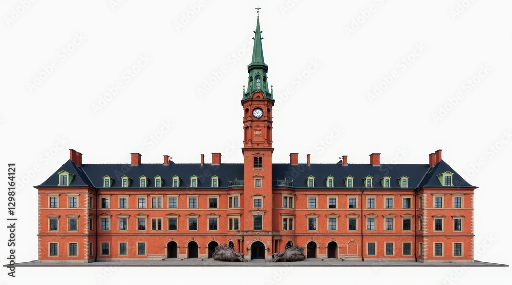 Fototapeta premium Line Art Illustration of Stockholm City Hall