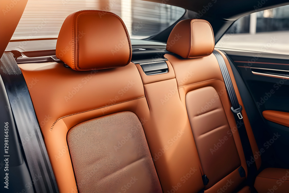 Obraz premium Luxury Car Backseat Interior