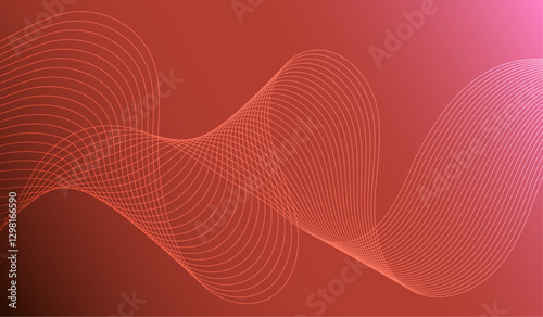 Abstract wave element for design. Digital frequency track equalizer. Stylized line art background. Colorful shiny wave with lines created using blend tool. 