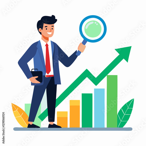 businessman with graph