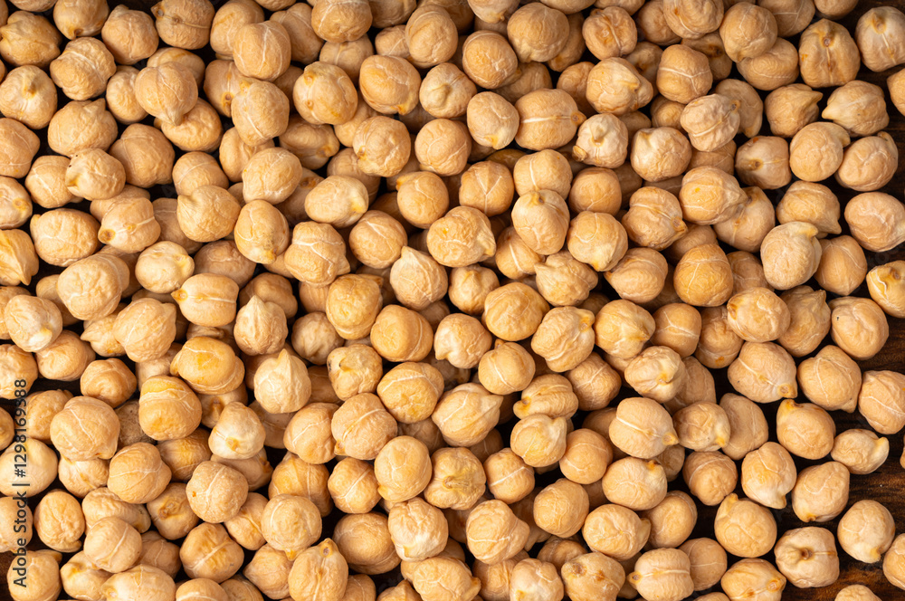 Chickpea, chick pea pile, dry Cicer arietinum fruits, raw Bengal gram legume, garbanzo beans Chickpea, chick pea pile, dry Cicer arietinum fruits, raw Bengal gram legume, garbanzo beans
