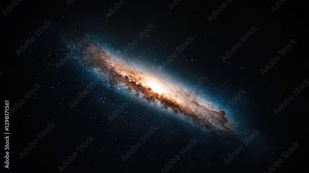 Fototapeta premium Spiral Galaxy in Deep Space; Stunning celestial view