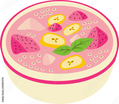 Iftar Dessert Snacks Takjil Fruit Ice, Es Buah Segar photo