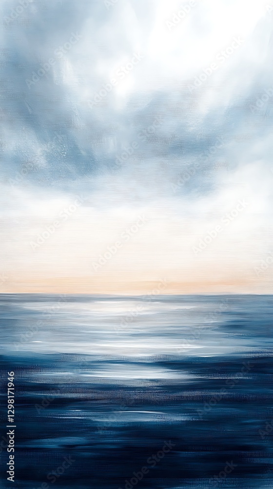 Fototapeta premium soft cloudy horizon with muted blue and gray pastels