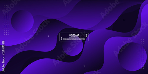 Abstract dark purple wave fluid 3D pattern background. Trendy geometric shape design. Vector Eps10