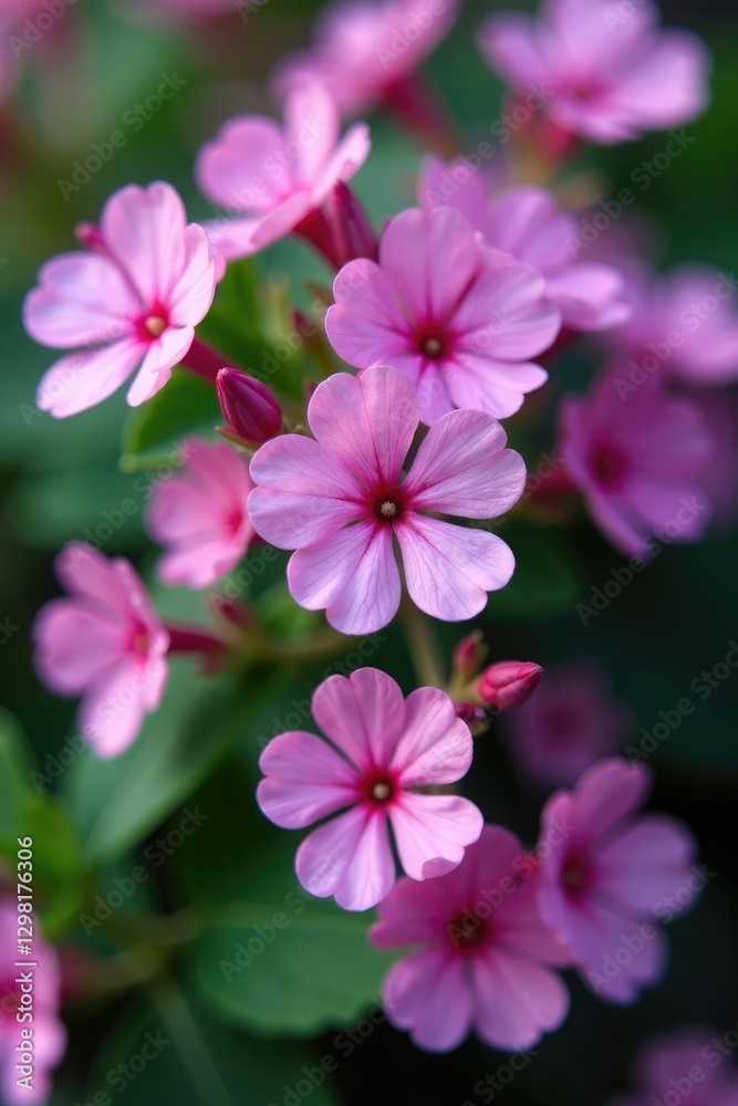 Densely packed branches of Royal Pelargonium Archie Pope with lilac flowers, plants, archie pope Densely packed branches of Royal Pelargonium Archie Pope with lilac flowers, plants, archie pope