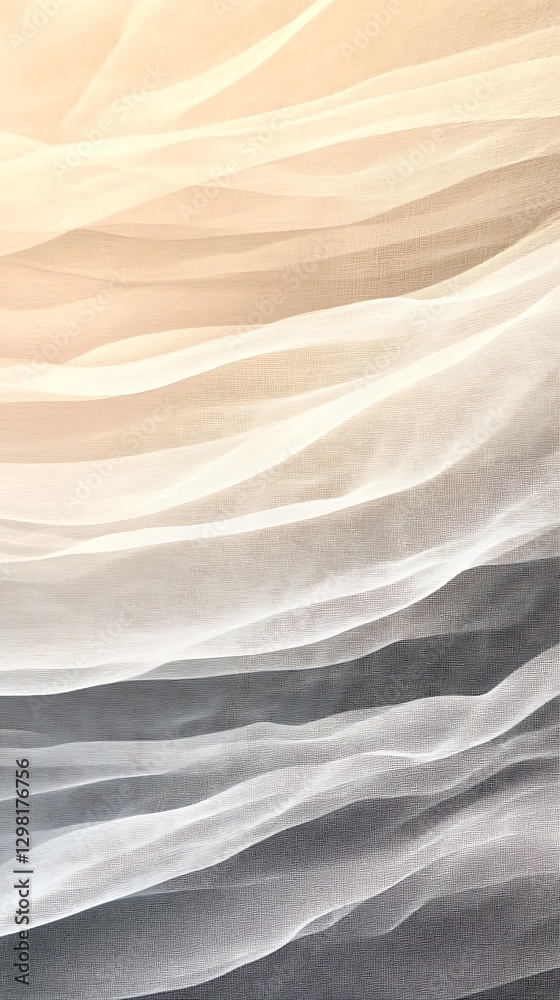 Obraz premium soft silver and beige gradient with gentle glow