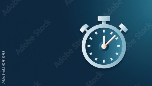 Time-Based One-Time Password. Clock is blue and white with white face
