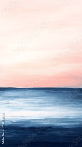 Wallpaper Mural soft pastel waves merging in faded sunset colors Torontodigital.ca