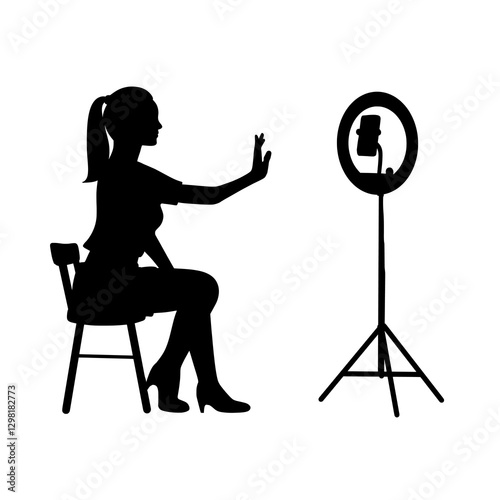 Influencer Recording – Vector Illustration