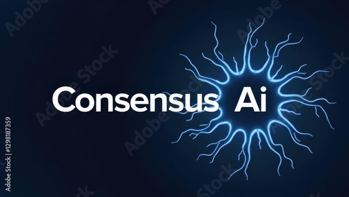 Consensus Ai. Words consensus ai are shown in blue background