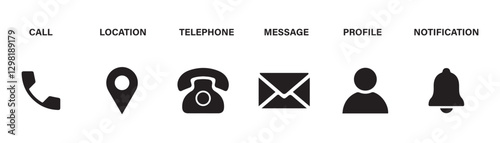 Telephone call symbol. Contact icon. Phone, mobile, call, message, web vector illustration EPS 10