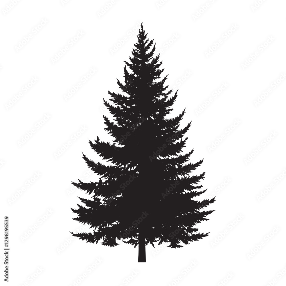 Obraz premium christmas tree isolated on white