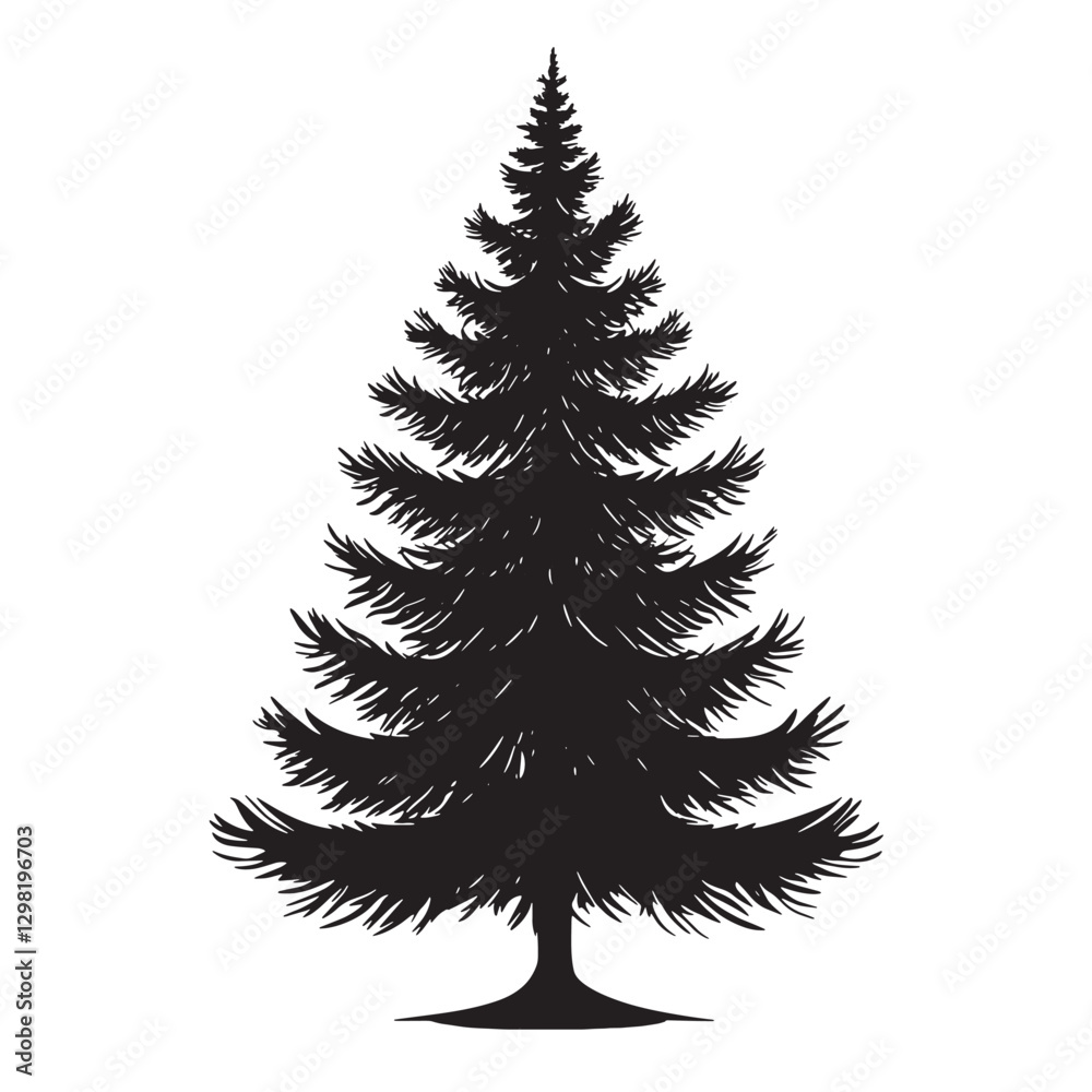 Obraz premium christmas tree isolated on white