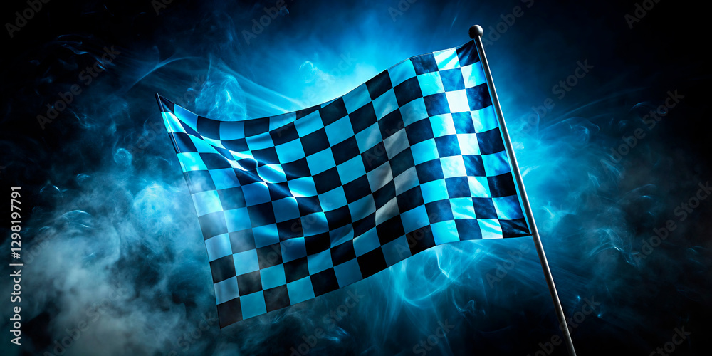 custom made wallpaper toronto digitalcheckered flag on blue background