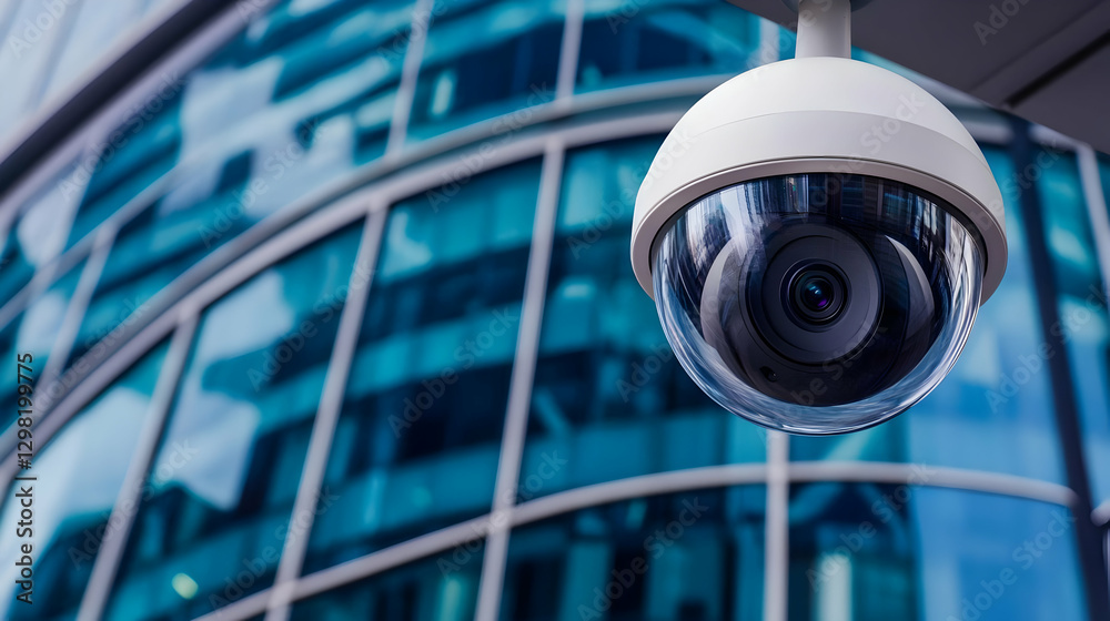 Security Dome Camera, Building Exterior