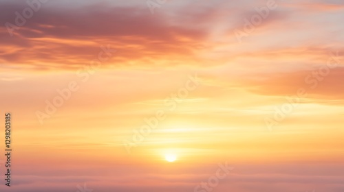 soft warm orange and golden sunrise glow