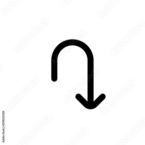 u turn down line style, perfect for user interface projects