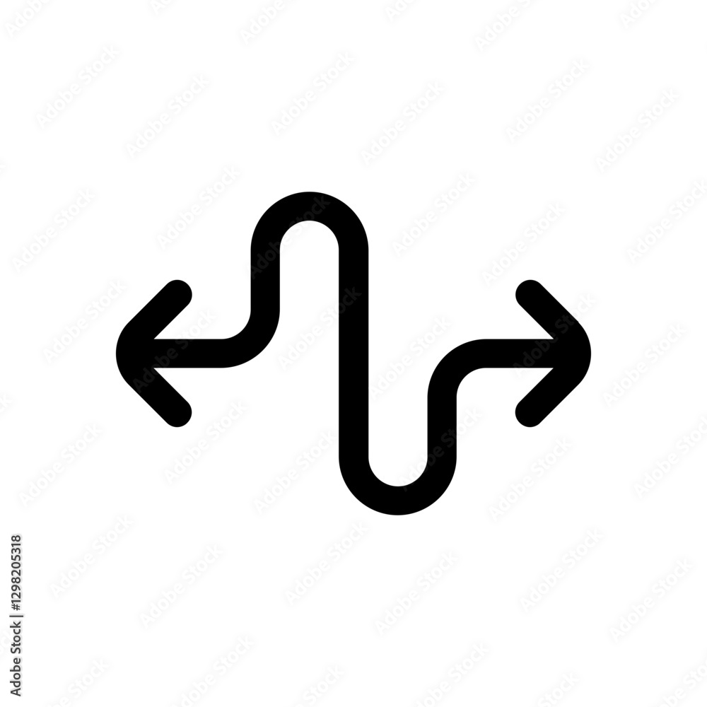 winding road line style, perfect for user interface projects