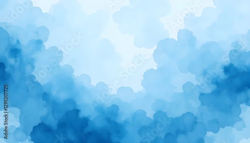 Soft Blue Abstract Background with Cloudy Texture