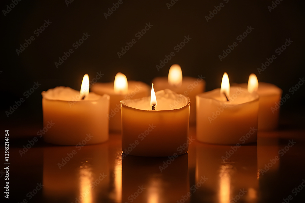 Illuminating candle festival intimate gathering celebration warm ambiance close-up perspective serenity concept Illuminating candle festival intimate gathering celebration warm ambiance close-up perspective serenity concept