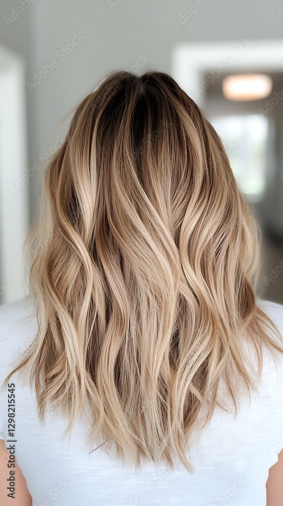 Naklejka premium golden waves soft neutral background