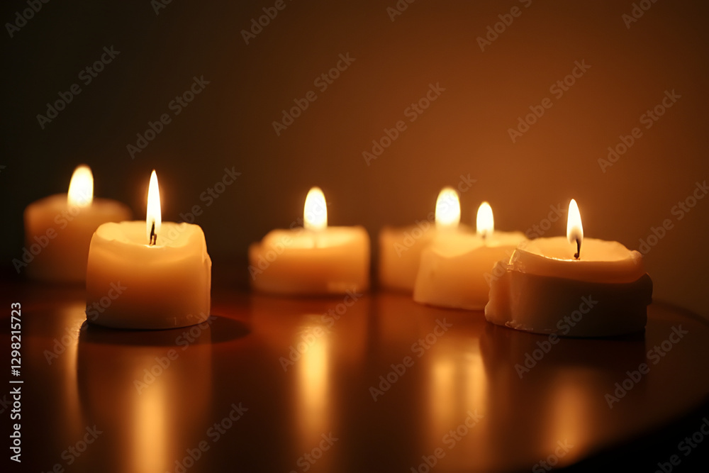 Candle lighting festival intimate setting spiritual gathering peaceful atmosphere close-up view unity in light Candle lighting festival intimate setting spiritual gathering peaceful atmosphere close-up view unity in light