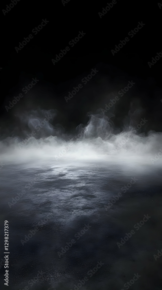 Dark Misty Ground Abstract Background
